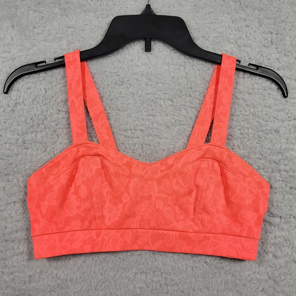 American Eagle Bralette Women M Floral Jacquard Cage Back Strappy Active